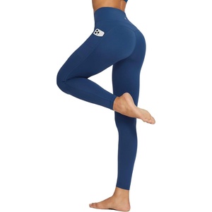 image:imagebaleaf Workout Leggings with Pockets for Women High Waisted Tummy Control Plus Size Yoga Pants for Running Gym AthleticGibraltar Sea