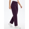 image:imagebaleaf Womens Fleece Lined Pants Straight Leg Sweatpants Pullon Dress Pants with Zipper Pockets Athletic for Golf Running