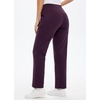 image:imagebaleaf Womens Fleece Lined Pants Straight Leg Sweatpants Pullon Dress Pants with Zipper Pockets Athletic for Golf Running