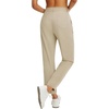 image:imagebaleaf Womens Golf Pants 2527 Straight Leg Stretch Work Travel Pant with Pockets Dressy Bussiness Casual Slacks UPF 50Khaki