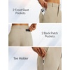 image:imagebaleaf Womens Golf Pants 2527 Straight Leg Stretch Work Travel Pant with Pockets Dressy Bussiness Casual Slacks UPF 50Khaki