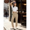 image:imagebaleaf Womens Golf Pants 2527 Straight Leg Stretch Work Travel Pant with Pockets Dressy Bussiness Casual Slacks UPF 50Khaki