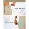 image:imagebaleaf Womens Golf Pants 2527 Straight Leg Stretch Work Travel Pant with Pockets Dressy Bussiness Casual Slacks UPF 50Khaki