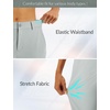 image:imagebaleaf Womens Golf Pants 2527 Straight Leg Stretch Work Travel Pant with Pockets Dressy Bussiness Casual Slacks UPF 50Light Gray