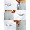 image:imagebaleaf Womens Golf Pants 2527 Straight Leg Stretch Work Travel Pant with Pockets Dressy Bussiness Casual Slacks UPF 50Light Gray