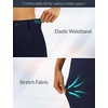 image:imagebaleaf Womens Golf Pants 2527 Straight Leg Stretch Work Travel Pant with Pockets Dressy Bussiness Casual Slacks UPF 50Navy Blue