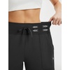 image:imagebaleaf Womens 7 Athletic Running Shorts Long Workout Shorts High Waisted Quick Dry 4 Zipper Pockets UPF50Black