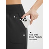 image:imagebaleaf Womens 7 Athletic Running Shorts Long Workout Shorts High Waisted Quick Dry 4 Zipper Pockets UPF50Black