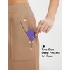 image:imagebaleaf Womens 7 Athletic Running Shorts Long Workout Shorts High Waisted Quick Dry 4 Zipper Pockets UPF50Brown