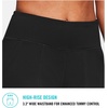 image:imagebaleaf Womens Bermuda Long Shorts 10 Knee Length High Rise Athletic Shorts Pull On Workout Walking Golf Running SummerBlack