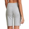 image:imagebaleaf Womens Bermuda Long Shorts 10 Knee Length High Rise Athletic Shorts Pull On Workout Walking Golf Running SummerCotton Blend  Heather Light Gray