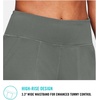 image:imagebaleaf Womens Bermuda Long Shorts 10 Knee Length High Rise Athletic Shorts Pull On Workout Walking Golf Running SummerGray