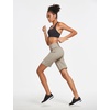 image:imagebaleaf Womens Bermuda Long Shorts 10 Knee Length High Rise Athletic Shorts Pull On Workout Walking Golf Running SummerKhaki