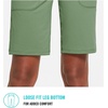 image:imagebaleaf Womens Bermuda Long Shorts 10 Knee Length High Rise Athletic Shorts Pull On Workout Walking Golf Running SummerOlive Green