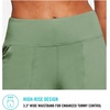image:imagebaleaf Womens Bermuda Long Shorts 10 Knee Length High Rise Athletic Shorts Pull On Workout Walking Golf Running SummerOlive Green