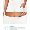 image:imagebaleaf Womens Bermuda Long Shorts 10 Knee Length High Rise Athletic Shorts Pull On Workout Walking Golf Running SummerWhite