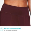 image:imagebaleaf Womens Bermuda Long Shorts 10 Knee Length High Rise Athletic Shorts Pull On Workout Walking Golf Running SummerWine Red