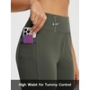 image:imagebaleaf Womens Bermuda Shorts 12 Long Knee Length Running Athletic High Waist Zipper Pocket Quick Dry Loose FitArmy Green