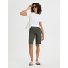 image:imagebaleaf Womens Bermuda Shorts 12 Long Knee Length Running Athletic High Waist Zipper Pocket Quick Dry Loose FitArmy Green