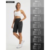 image:imagebaleaf Womens Bermuda Shorts 12 Long Knee Length Running Athletic High Waist Zipper Pocket Quick Dry Loose FitBlack