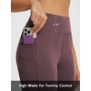 image:imagebaleaf Womens Bermuda Shorts 12 Long Knee Length Running Athletic High Waist Zipper Pocket Quick Dry Loose FitDark Brown
