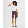 image:imagebaleaf Womens Bermuda Shorts 12 Long Knee Length Running Athletic High Waist Zipper Pocket Quick Dry Loose FitDark Brown