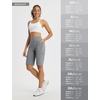 image:imagebaleaf Womens Bermuda Shorts 12 Long Knee Length Running Athletic High Waist Zipper Pocket Quick Dry Loose FitDark Gray
