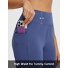 image:imagebaleaf Womens Bermuda Shorts 12 Long Knee Length Running Athletic High Waist Zipper Pocket Quick Dry Loose FitNavy Blue