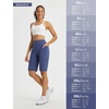 image:imagebaleaf Womens Bermuda Shorts 12 Long Knee Length Running Athletic High Waist Zipper Pocket Quick Dry Loose FitNavy Blue