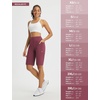 image:imagebaleaf Womens Bermuda Shorts 12 Long Knee Length Running Athletic High Waist Zipper Pocket Quick Dry Loose FitWine Red