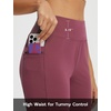 image:imagebaleaf Womens Bermuda Shorts 12 Long Knee Length Running Athletic High Waist Zipper Pocket Quick Dry Loose FitWine Red