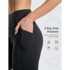 image:imagebaleaf Womens Flare Leggings with Pockets Yoga Pants High Waist Casual Workout Gym Bell Bottom LeggingBlack