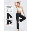 image:imagebaleaf Womens Flare Leggings with Pockets Yoga Pants High Waist Casual Workout Gym Bell Bottom LeggingBlack
