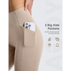 image:imagebaleaf Womens Flare Leggings with Pockets Yoga Pants High Waist Casual Workout Gym Bell Bottom LeggingKhaki