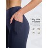 image:imagebaleaf Womens Flare Leggings with Pockets Yoga Pants High Waist Casual Workout Gym Bell Bottom LeggingNavy Blue