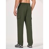 image:imagebaleaf Mens Hiking Pants Water Resistant Cargo Quick Dry Travel Elastic Waist with Zip Pockets UPF 50 for Work RunningArmy Green