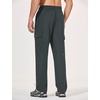 image:imagebaleaf Mens Hiking Pants Water Resistant Cargo Quick Dry Travel Elastic Waist with Zip Pockets UPF 50 for Work RunningDark Gray