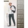 image:imagebaleaf Mens Hiking Pants Water Resistant Cargo Quick Dry Travel Elastic Waist with Zip Pockets UPF 50 for Work RunningDark Gray