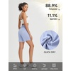 image:imagebaleaf Womens 7 Athletic Shorts Quick Dry Running Workout Lightweight High Waisted Long Shorts with Pockets Light Blue XL