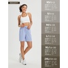 image:imagebaleaf Womens 7 Athletic Shorts Quick Dry Running Workout Lightweight High Waisted Long Shorts with Pockets Light Blue XL