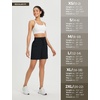image:imagebaleaf Womens 7 Athletic Shorts Quick Dry Running Workout Lightweight High Waisted Long Shorts with PocketsBlack