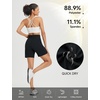 image:imagebaleaf Womens 7 Athletic Shorts Quick Dry Running Workout Lightweight High Waisted Long Shorts with PocketsBlack