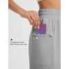 image:imagebaleaf Womens 7 Athletic Shorts Quick Dry Running Workout Lightweight High Waisted Long Shorts with PocketsGray