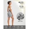 image:imagebaleaf Womens 7 Athletic Shorts Quick Dry Running Workout Lightweight High Waisted Long Shorts with PocketsGray