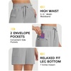 image:imagebaleaf Womens 7 Athletic Shorts Quick Dry Running Workout Lightweight High Waisted Long Shorts with PocketsGray
