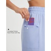 image:imagebaleaf Womens 7 Athletic Shorts Quick Dry Running Workout Lightweight High Waisted Long Shorts with PocketsLight Blue