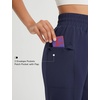 image:imagebaleaf Womens 7 Athletic Shorts Quick Dry Running Workout Lightweight High Waisted Long Shorts with PocketsNavy Blue
