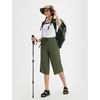image:imagebaleaf Womens Hiking Capri Pants UPF 50 Quick Dry Lightweight 4Way Stretch Wide Leg Summer Travel Walking Plus Size17 Capris  Dark Army Green