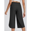 image:imagebaleaf Womens Hiking Capri Pants UPF 50 Quick Dry Lightweight 4Way Stretch Wide Leg Summer Travel Walking Plus Size20 Capris  Black