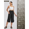 image:imagebaleaf Womens Hiking Capri Pants UPF 50 Quick Dry Lightweight 4Way Stretch Wide Leg Summer Travel Walking Plus Size20 Capris  Black